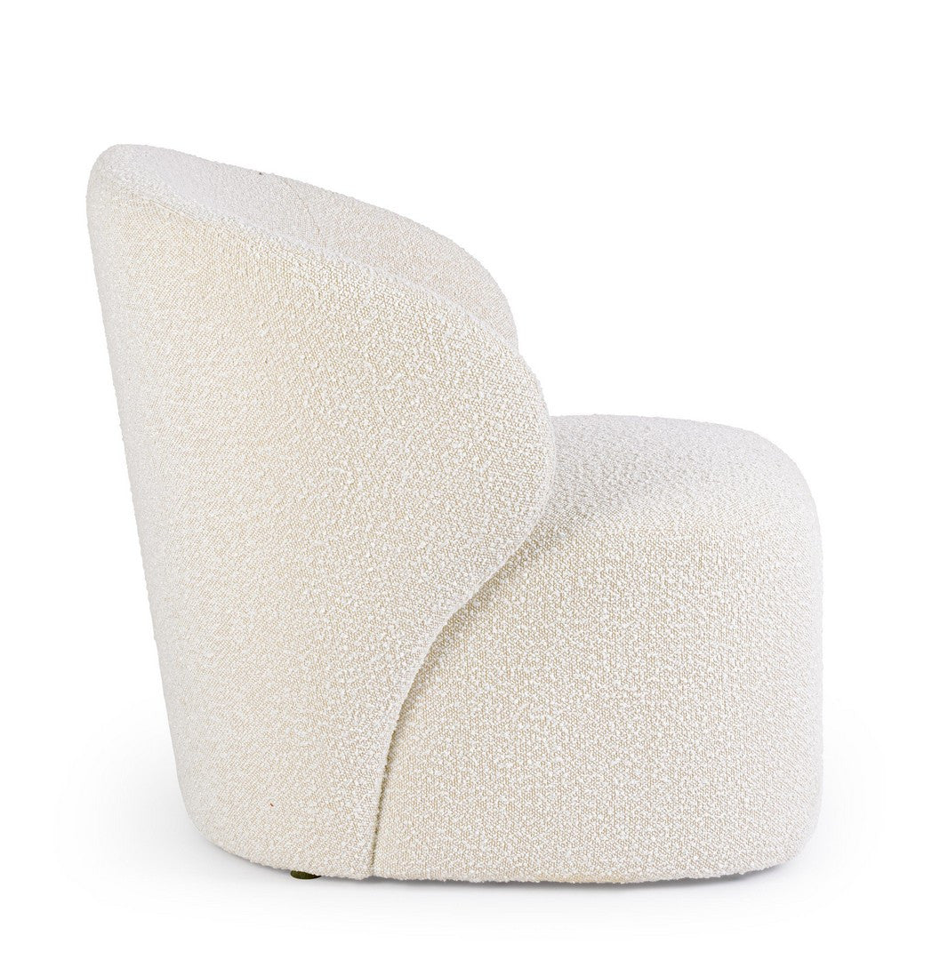 Fotoliu Tapițat Bouclé Bej, Babila Natural Bizzotto - Imagine 6