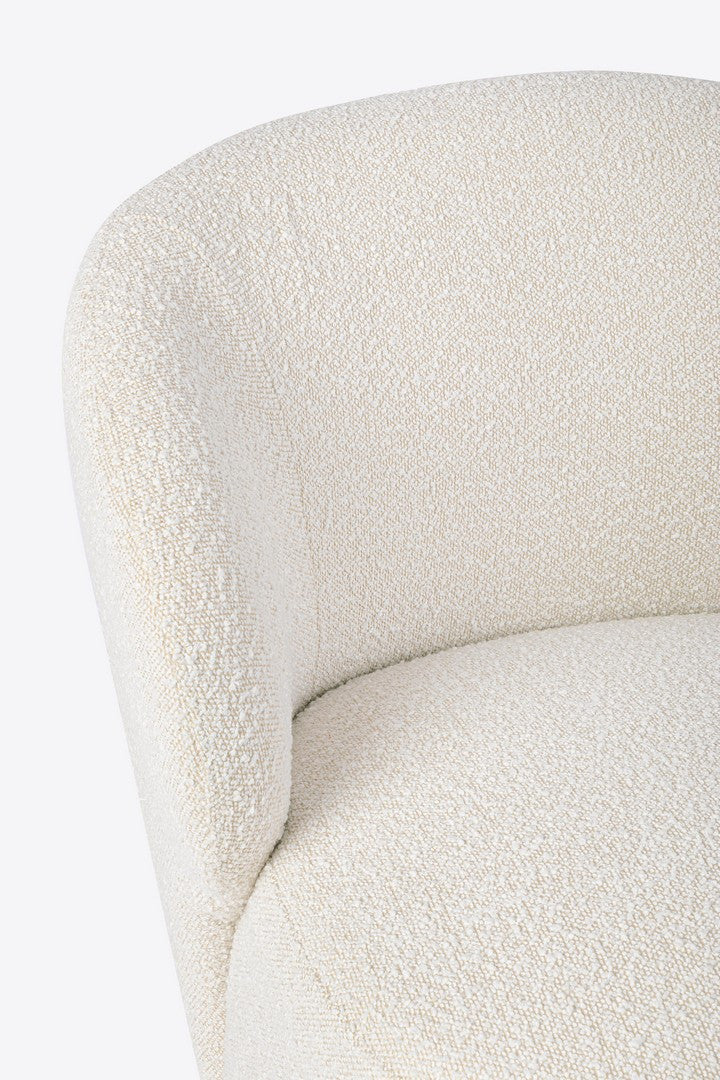 Fotoliu Tapițat Bouclé Bej, Babila Natural Bizzotto - Imagine 7