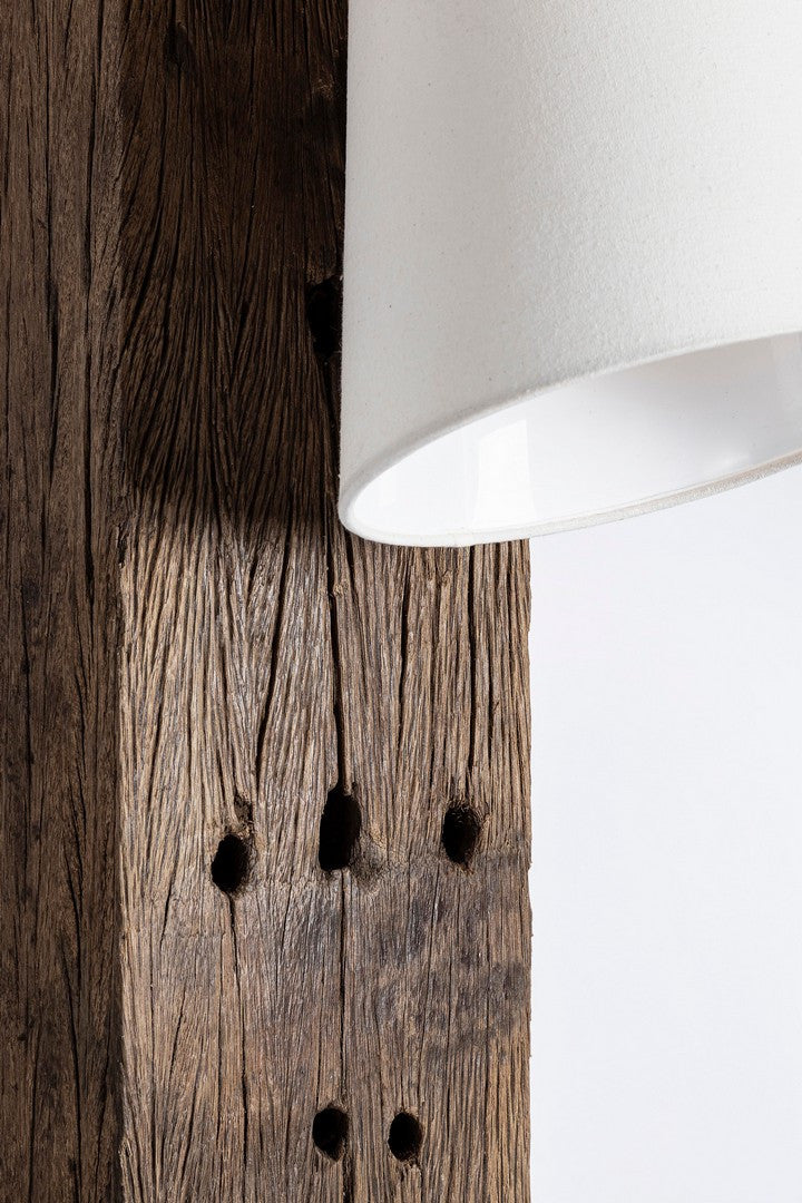 Lampă De Podea Naturală Teak Și Metal, Cocoon Bizzotto - Imagine 2