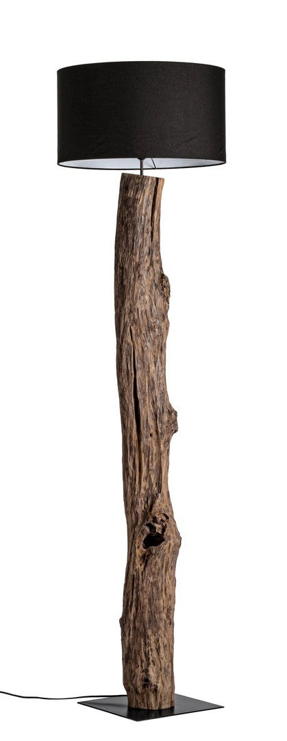 Lampă De Podea Naturală Teak Negru, Kleta Bizzotto - Imagine 1