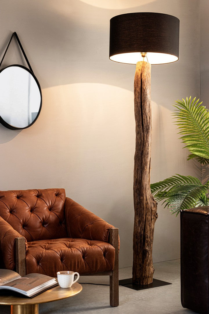 Lampă De Podea Naturală Teak Negru, Kleta Bizzotto - Imagine 4