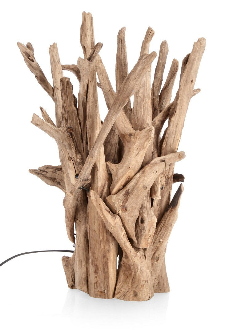 Lampă De Masă Naturală Din Lemn Teak, Ace Bizzotto - Imagine 1