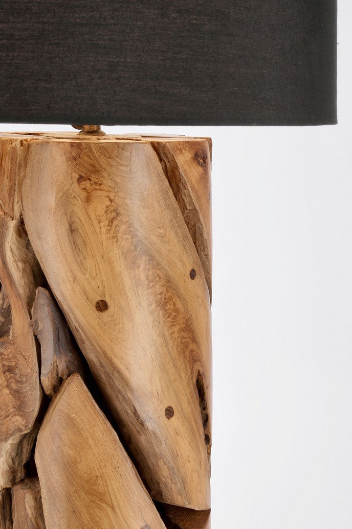 Lampadar Natural Lemn Teak Și Bază Metalică, Arwood Bizzotto - Imagine 2