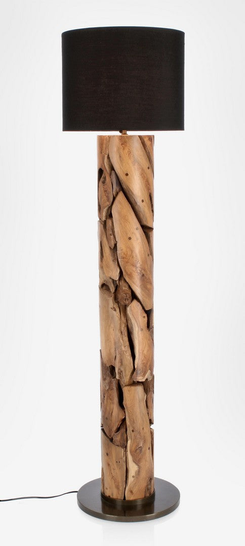 Lampadar Natural Lemn Teak Și Bază Metalică, Arwood Bizzotto - Imagine 3
