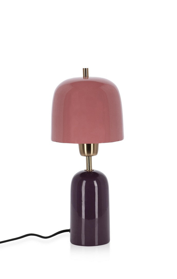 Lampă De Masă Metalică Lucioasă, Silmu Orange Bordeaux Bizzotto - Imagine 1