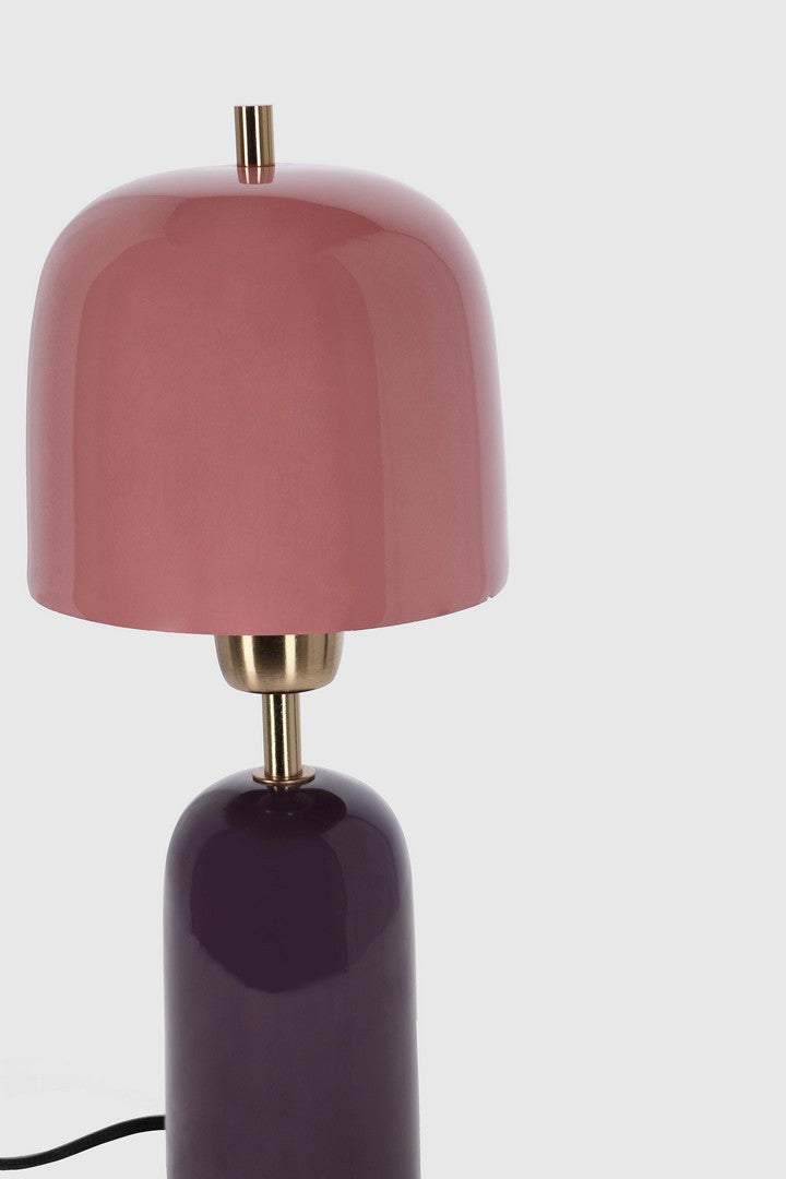 Lampă De Masă Metalică Lucioasă, Silmu Orange Bordeaux Bizzotto - Imagine 2