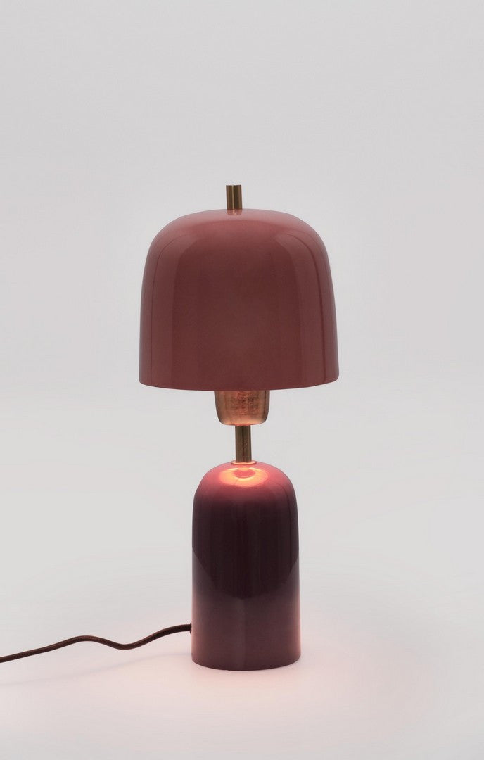 Lampă De Masă Metalică Lucioasă, Silmu Orange Bordeaux Bizzotto - Imagine 3