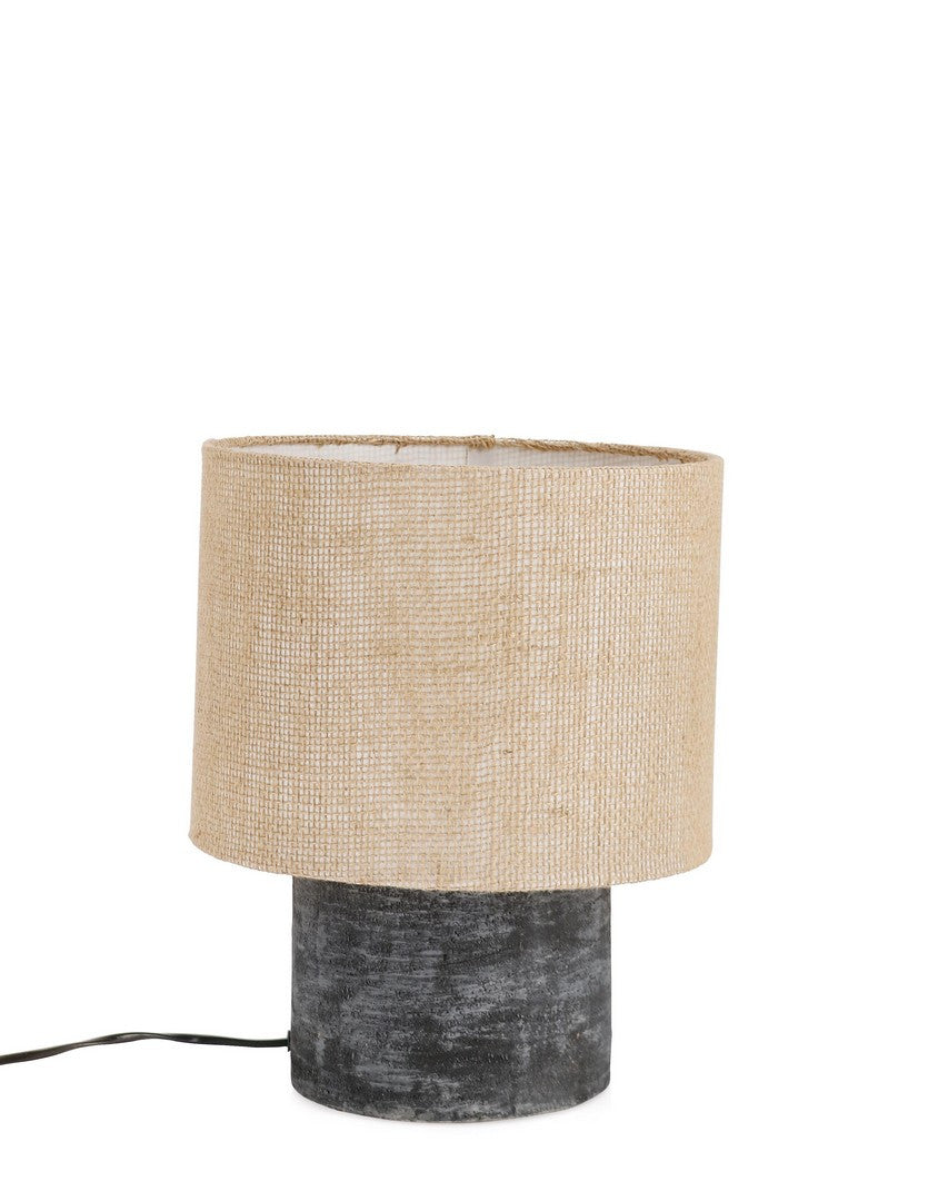 Lampă De Masă Naturală Cu Bază Teracotă Neagră, Donda Black Bizzotto - Imagine 1