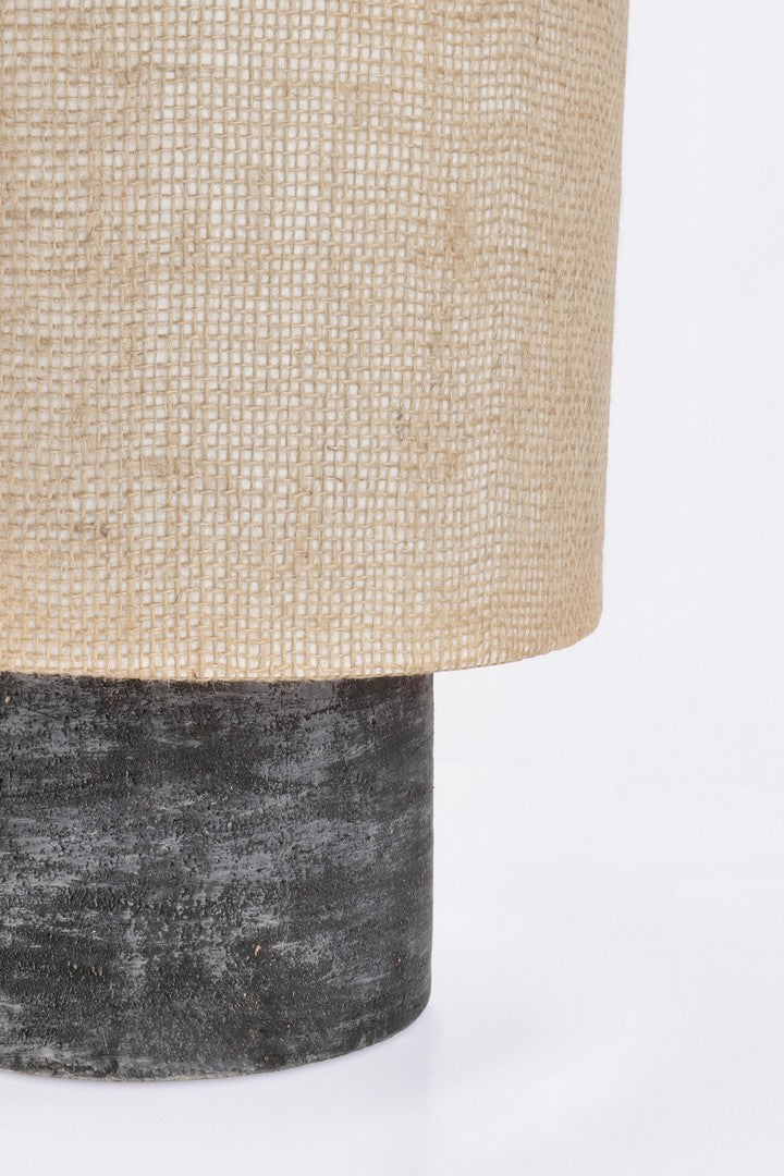 Lampă De Masă Naturală Cu Bază Teracotă Neagră, Donda Black Bizzotto - Imagine 2