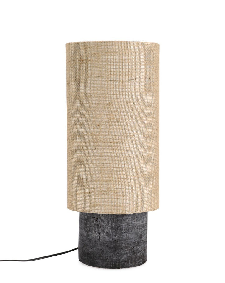 Lampă De Masă Naturală Cu Abajur Jută, Donda Black Bizzotto - Imagine 1