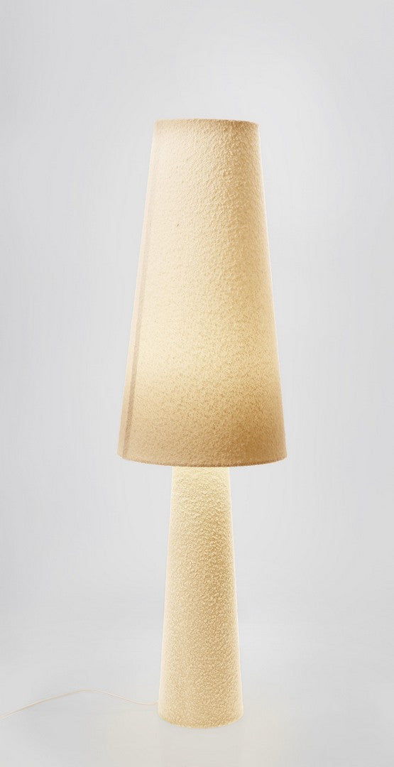 Lampă De Podea Tapițată Bouclé Bej, Radha Shape Bizzotto - Imagine 3