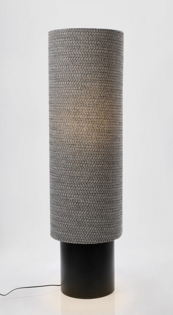 Lampă De Podea Textil Gri Negru, Varuni Bizzotto - Imagine 3