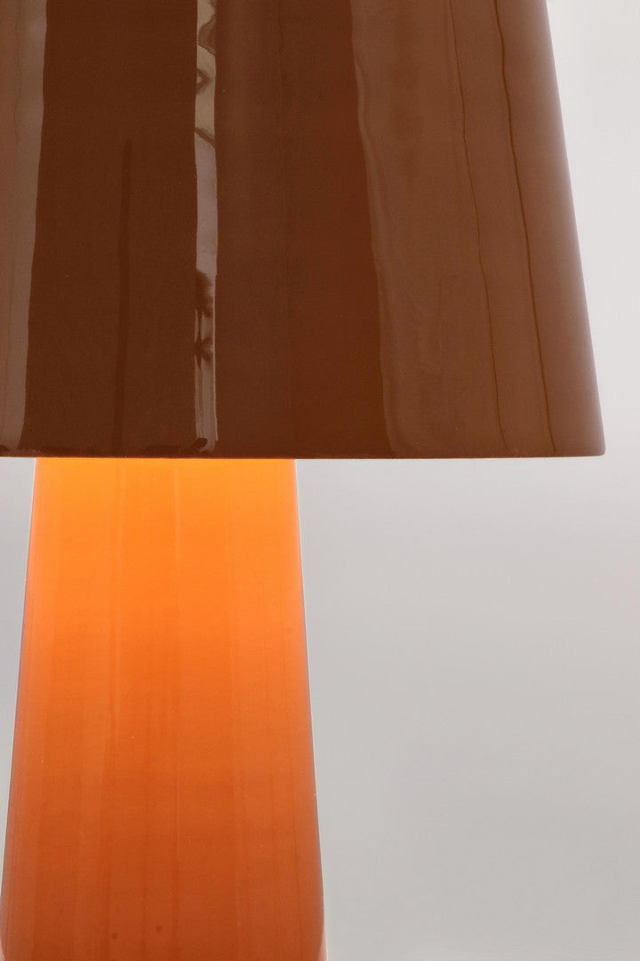 Lampă De Masă Modernă Metalică Portocalie, Turner Bizzotto - Imagine 4