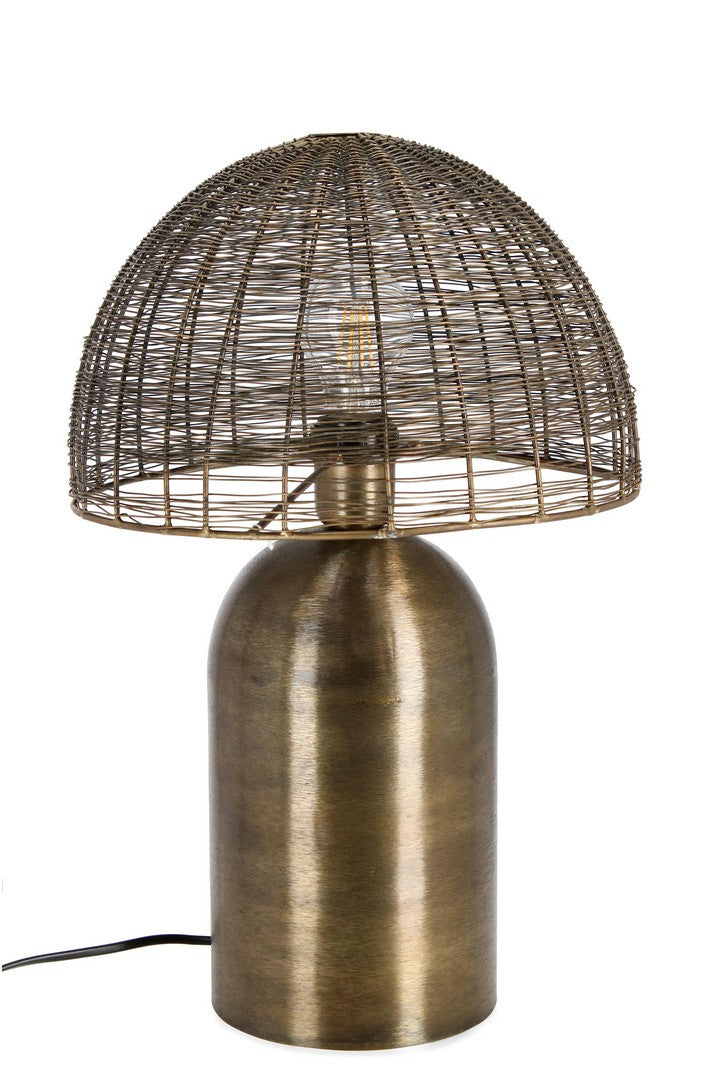 Lampă De Masă Industrială Metalică, Inay Brass Bizzotto - Imagine 1