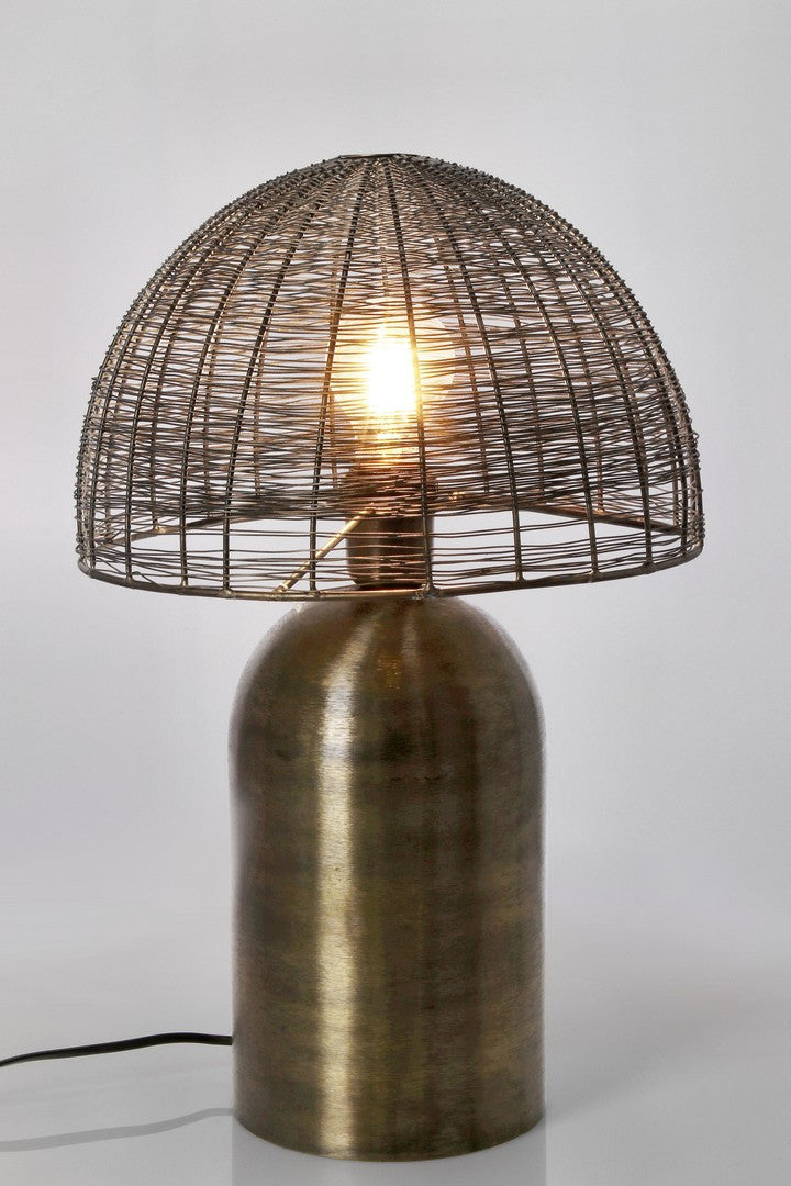 Lampă De Masă Industrială Metalică, Inay Brass Bizzotto - Imagine 3