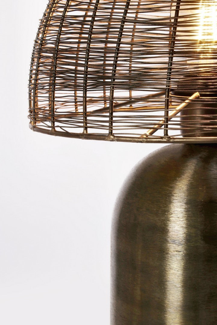 Lampă De Masă Industrială Metalică, Inay Brass Bizzotto - Imagine 4