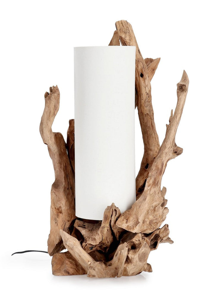 Lampă De Masă Naturală Teak, Ace White Bizzotto - Imagine 1