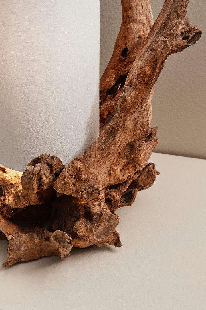 Lampă De Masă Naturală Teak, Ace White Bizzotto - Imagine 3