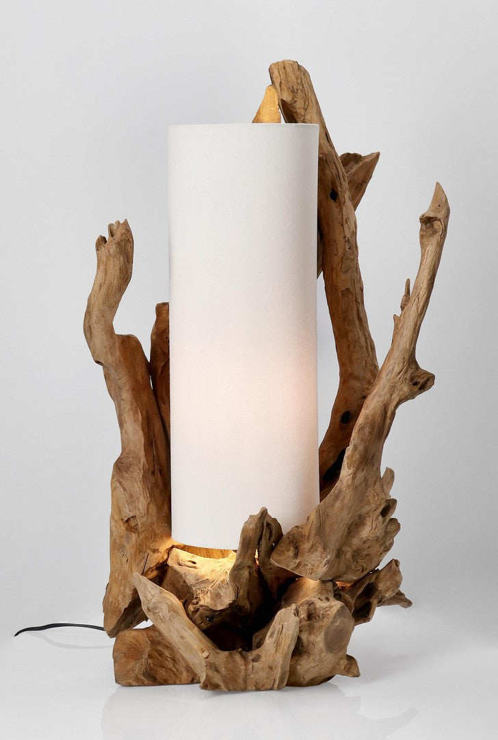 Lampă De Masă Naturală Teak, Ace White Bizzotto - Imagine 4