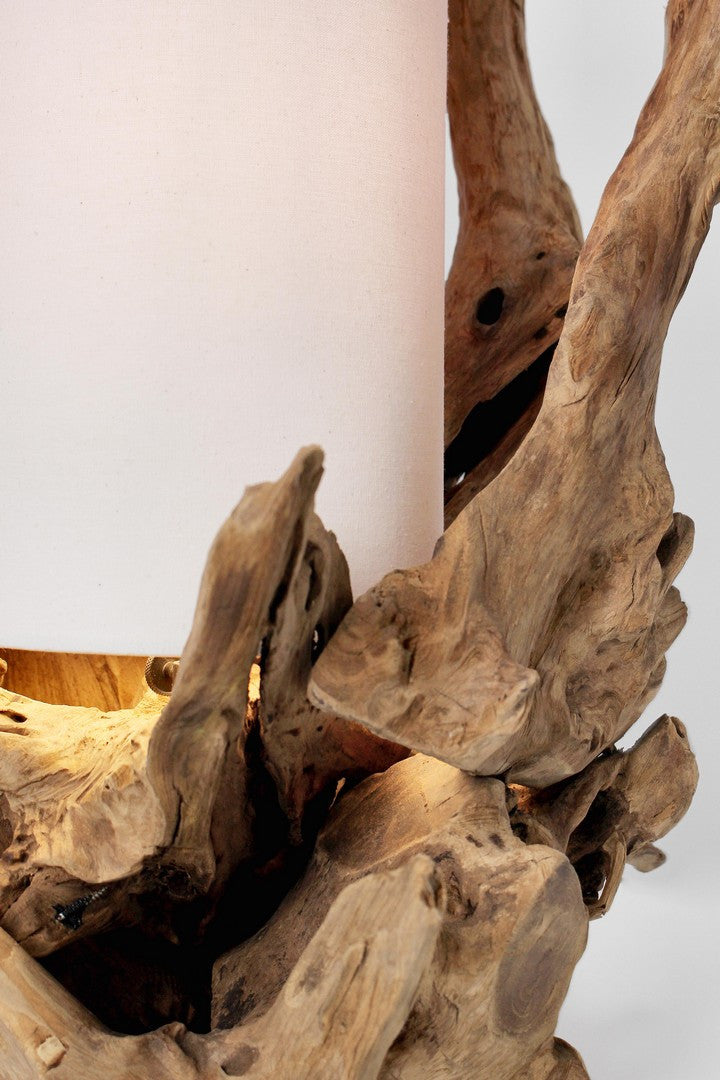 Lampă De Masă Naturală Teak, Ace White Bizzotto - Imagine 5