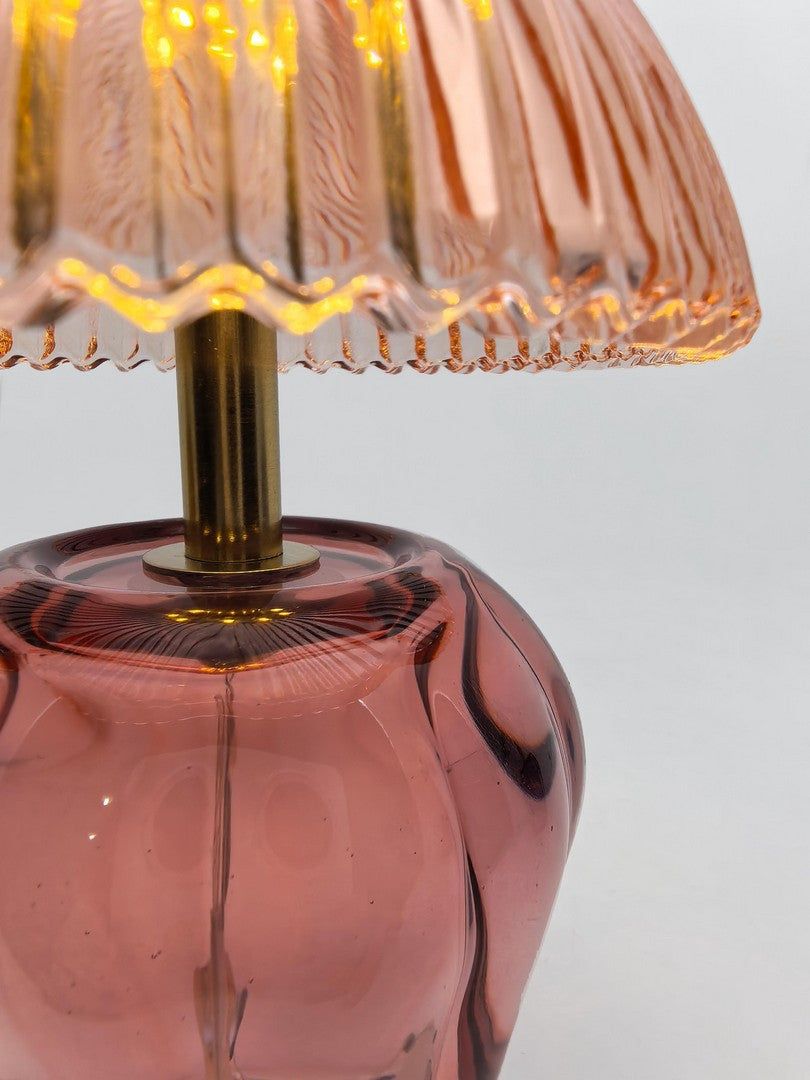 Lampă De Masă LED Roz Sticlă, Gracy Pink Bizzotto - Imagine 3