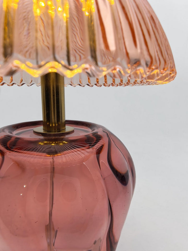 Lampă De Masă LED Roz Sticlă, Gracy Pink Bizzotto - Imagine 3