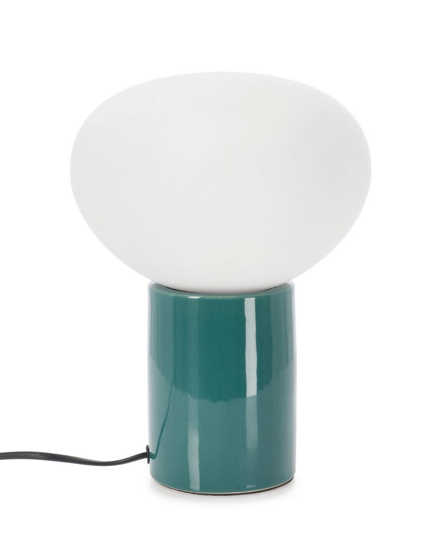 Lampă De Masă Eclectică Ceramică Verde Închis, Tylda Bizzotto - Imagine 1