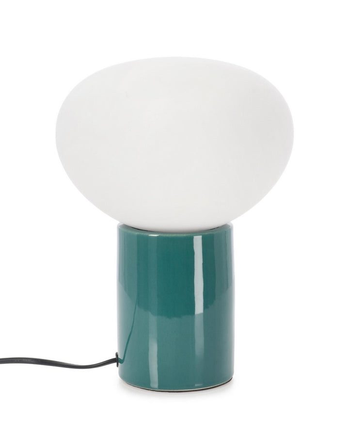 Lampă De Masă Eclectică Ceramică Verde Închis, Tylda Bizzotto - Imagine 1