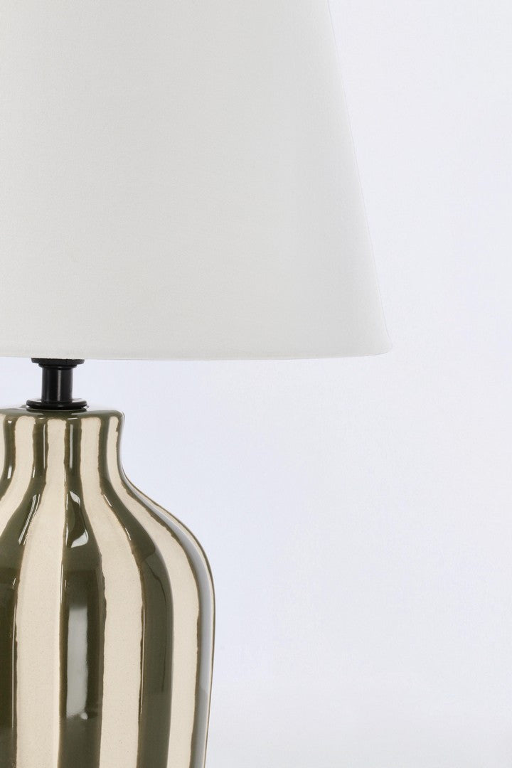 Lampă De Masă Ceramică Verde, Falyn Lines Bizzotto - Imagine 2