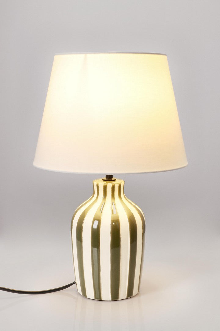 Lampă De Masă Ceramică Verde, Falyn Lines Bizzotto - Imagine 3