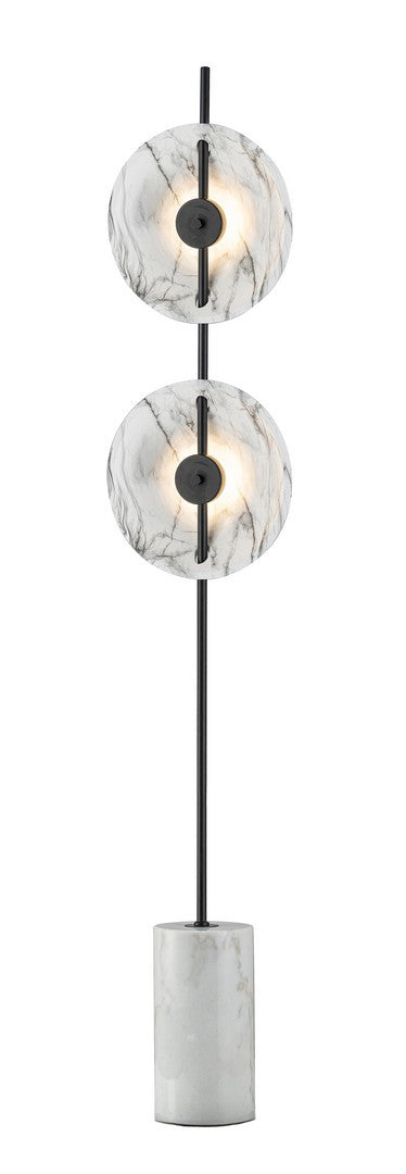Lampadar Modern Din Marmură Și Metal, Wellen White Bizzotto - Imagine 1