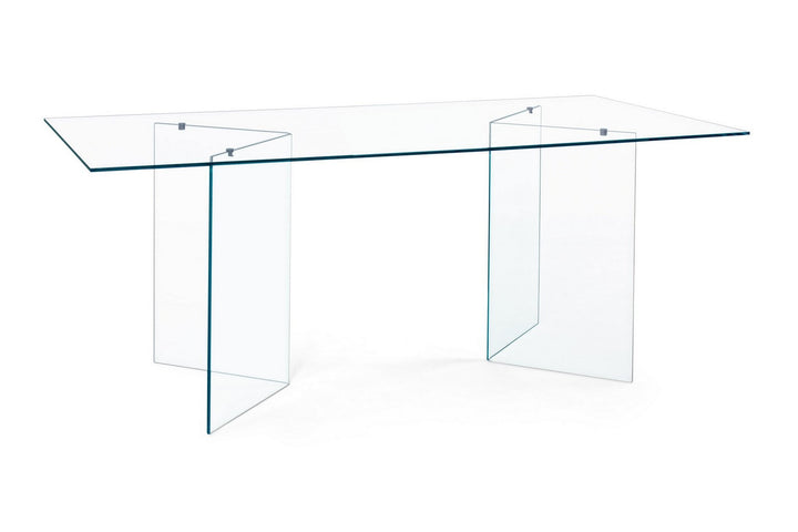 Masă Rectangulară Sticlă Transparentă, Iride Bizzotto - Imagine 1