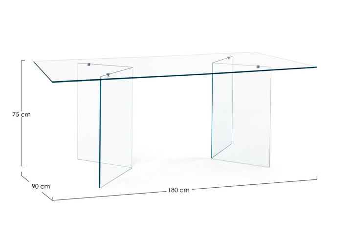 Masă Rectangulară Sticlă Transparentă, Iride Bizzotto - Imagine 2