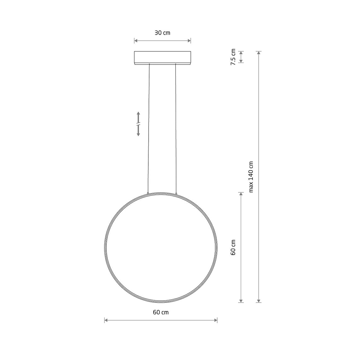 Lustră Circolo Led M 4000k 10861, Nowodvorski
