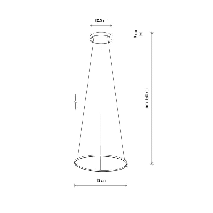Lustră Circolo Led S 3000k 10813, Nowodvorski