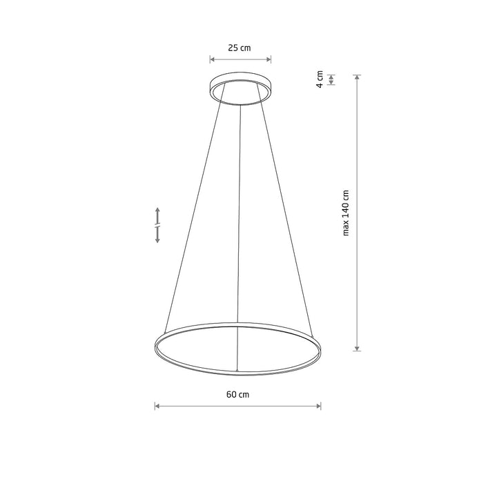 Lustră Circolo Led Silk Olive M 3000k 11403, Nowodvorski