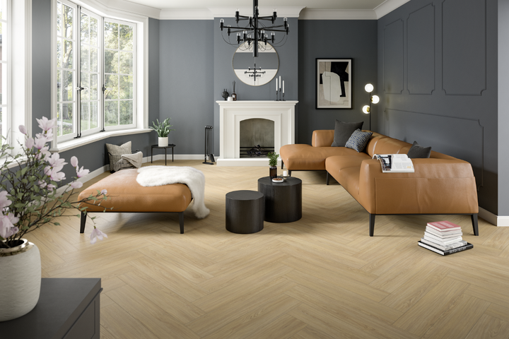 Parchet laminat EGGER EL2152 Herringbone Casella Eiche natur 8 mm