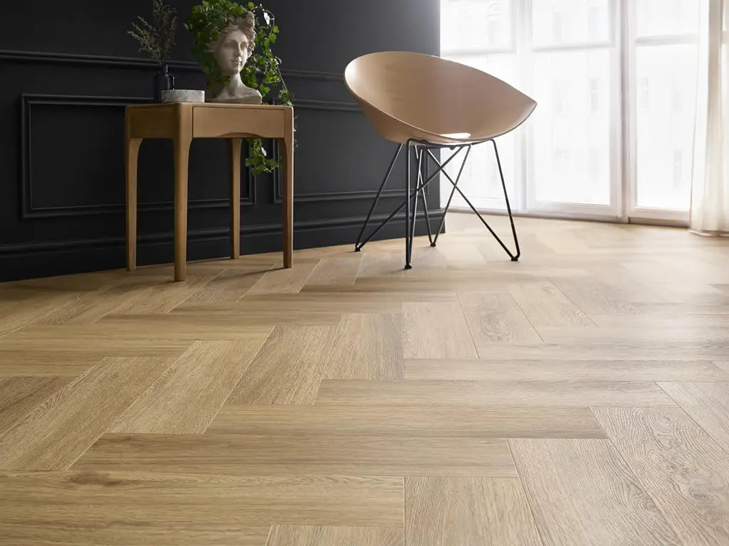 Parchet SPC, 5mm, Amaron Herringbone, CAS 208, Burbon Oak, Arbiton