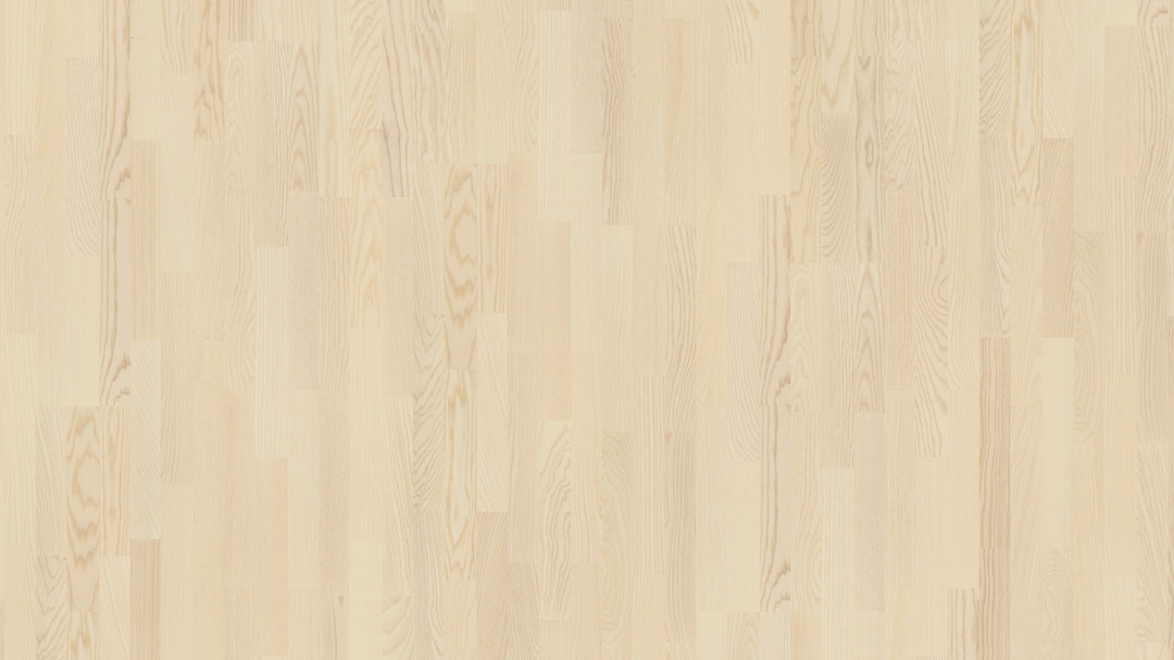 Parchet Stratificat Frasin White Andante, 14mm 3-Strip, Boen