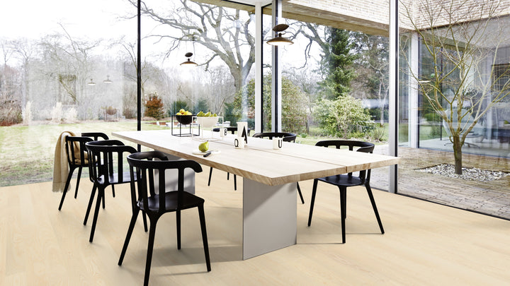 Parchet Stratificat Frasin White Andante, 14mm Plank 138, Boen