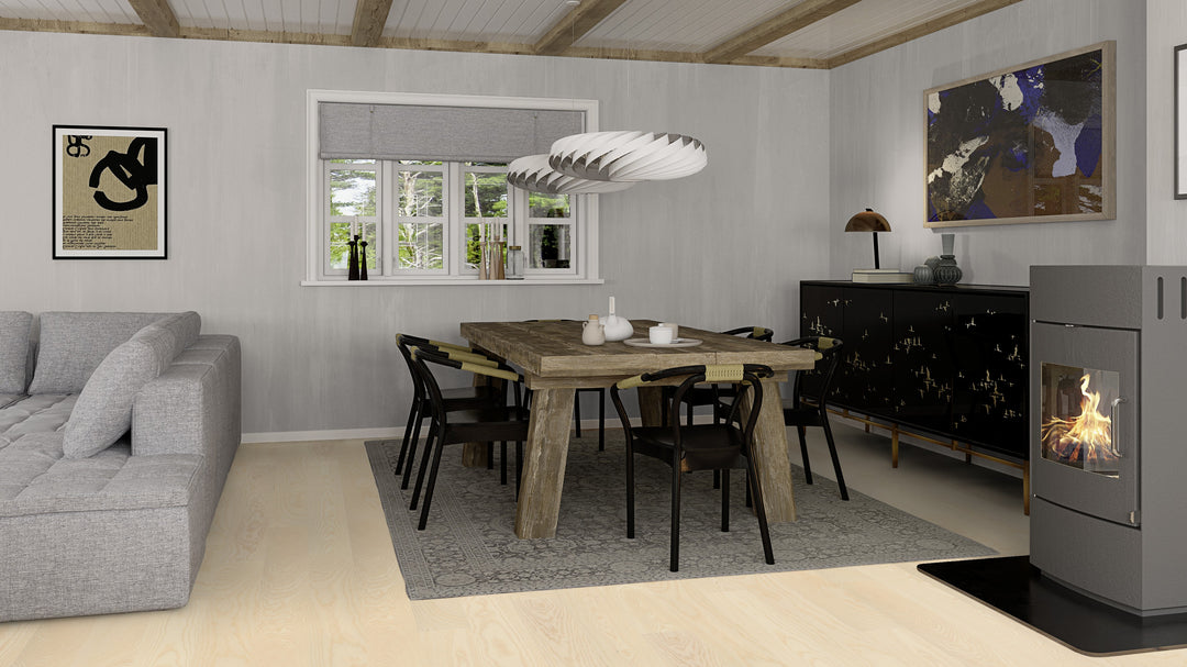 Parchet Stratificat Frasin White Andante, 14mm Plank 138, Boen