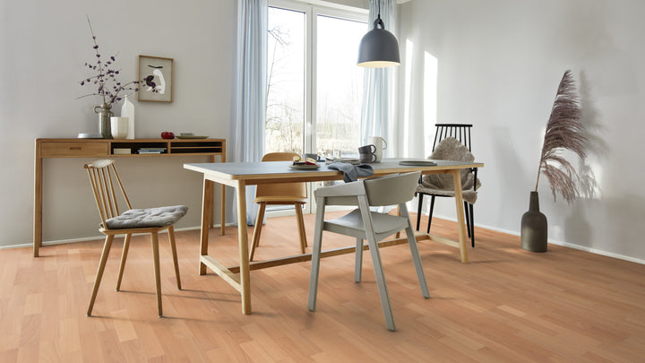 Parchet Stratificat Beech Transparent Andante, 14mm 3-Strip, Boen