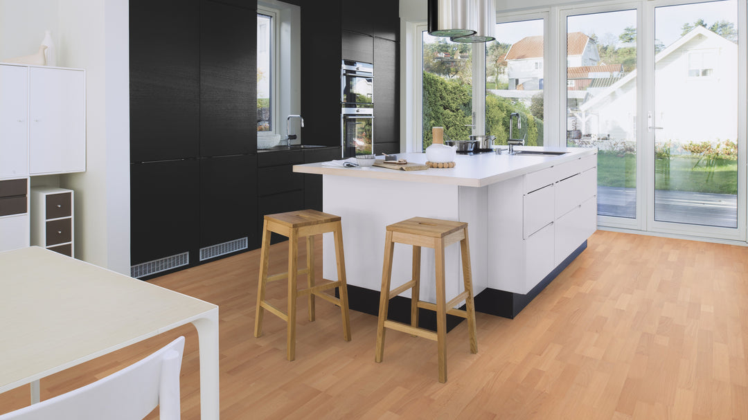 Parchet Stratificat Beech Transparent Andante, 14mm 3-Strip, Boen