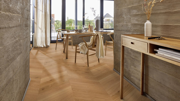 Parchet Stratificat Stejar Adagio, 14mm Chevron, B-Plank, Boen