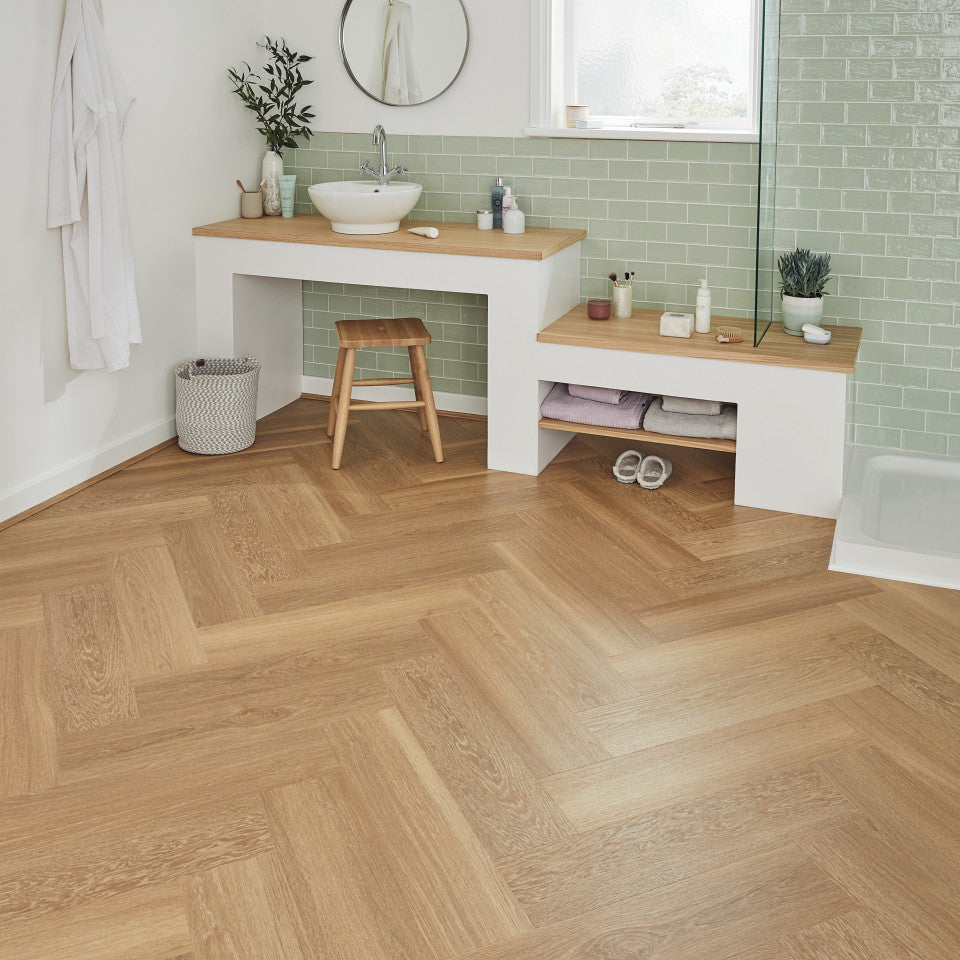 Parchet LVT 6.5mm,Van Gogh Rigid Core,Warm Brushed Oak,Designflooring