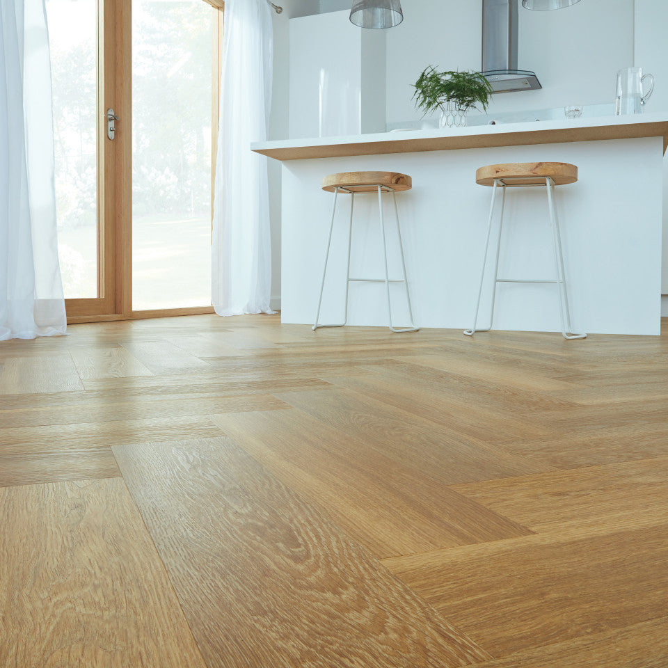 Parchet LVT 6.5mm,Van Gogh Rigid Core,Golden Brushed Oak,Designflooring