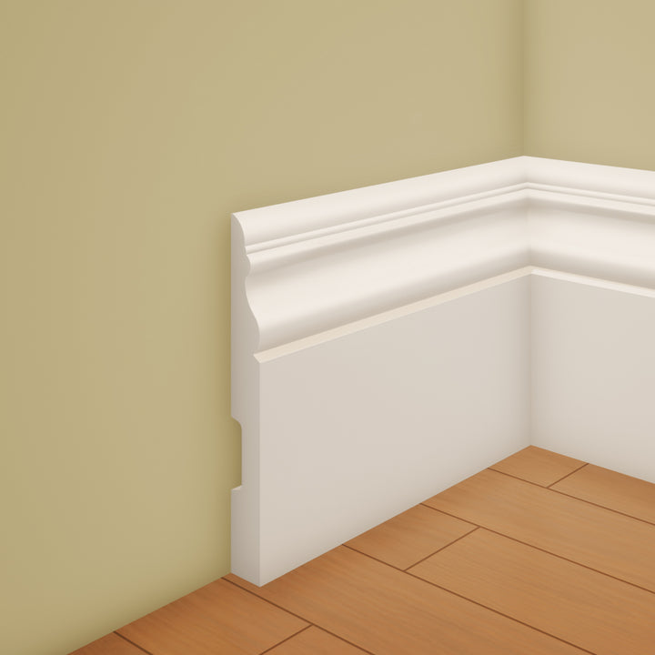 Plinta decorativa din polimer rigid L10 - 12.7x1.6x200 cm