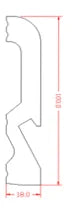 Plinta decorativa din polimer rigid S28 - 10x1.8x240 cm
