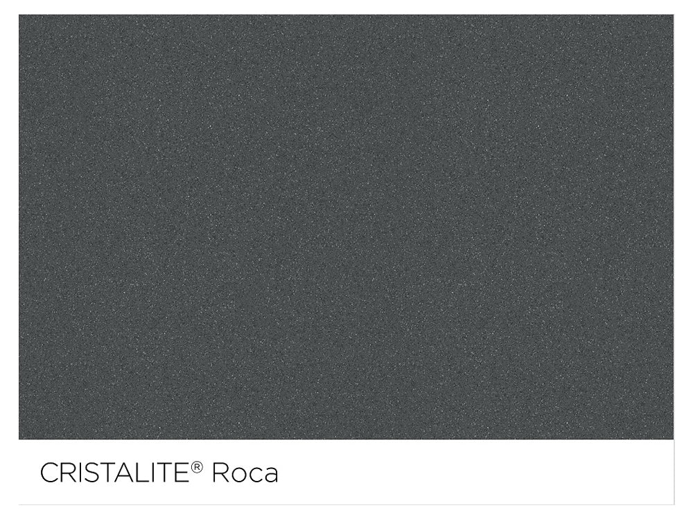 Set chiuveta bucatarie Schock Brooklyn N-100L 556 x 456 mm Cristalite Roca, gri inchis-auriu cu baterie bucatarie Schock Kavus cu cap extractibil si parti vizibile White Gold