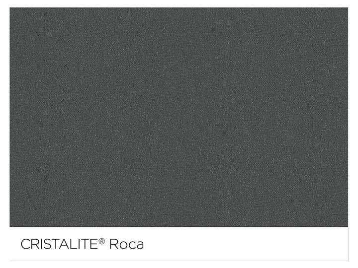 Set chiuveta bucatarie Schock Brooklyn N-100L 556 x 456 mm Cristalite Roca, gri inchis-auriu cu baterie bucatarie Schock Kavus cu cap extractibil si parti vizibile White Gold